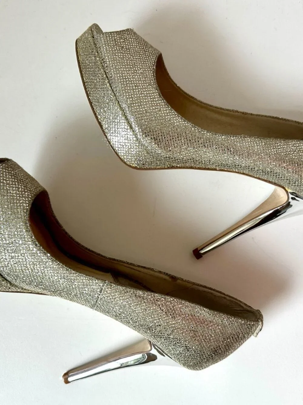 Michael Kors Silver Platform High Heels
